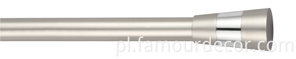 Simple geometric telescopic curtain rod